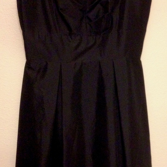 Black Silk Dress - Mid-Length - Picture 2 of 7